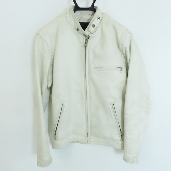 実際に弊社で買取させて頂いたSchott/ショット ボアライナー付きシングルライダースレザージャケット/34