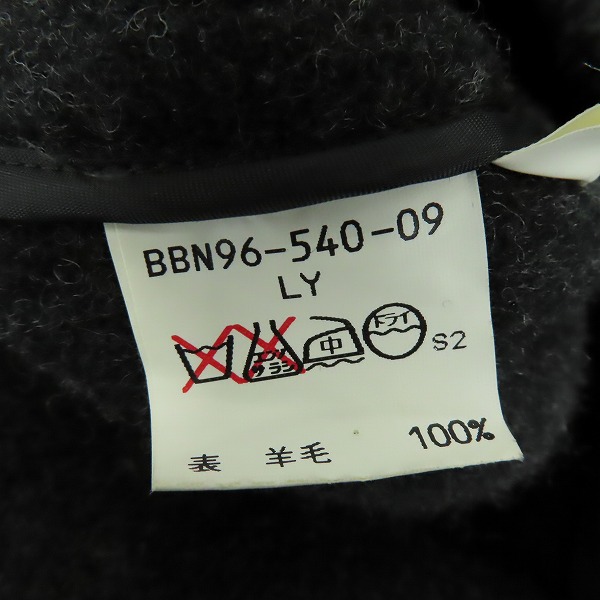 実際に弊社で買取させて頂いたBurberrys/バーバリーズ ウール フード ダッフルコートBBN96-540-09/LYの画像 4枚目