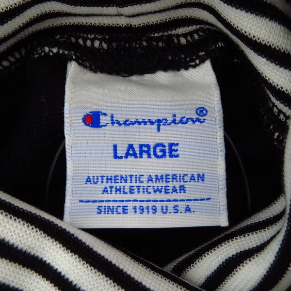 実際に弊社で買取させて頂いた【未使用】Champion/チャンピオン レディース ゴルフ ボーダータートル長袖カットソー CW-SG407 Lの画像 2枚目