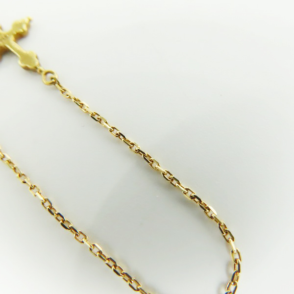 実際に弊社で買取させて頂いた【ギャラ付き】Loree Rodkin/ローリーロドキン クロスwダイヤモンド 18Kイエローゴールド ブレスレットの画像 4枚目