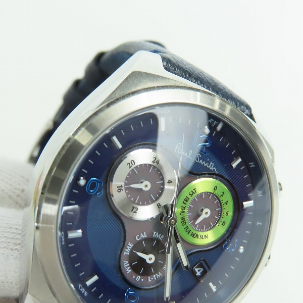 実際に弊社で買取させて頂いたPaul Smith/ポールスミス ファイナルアイズ クロノグラフ 電波ソーラー 腕時計 E610-T021816 の画像 4枚目