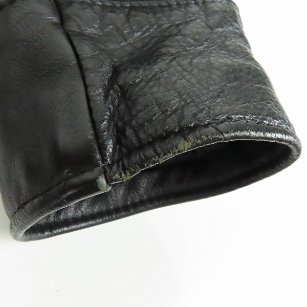 実際に弊社で買取させて頂いたschott/ショット シンサレート 中綿レザージャケット 38の画像 6枚目