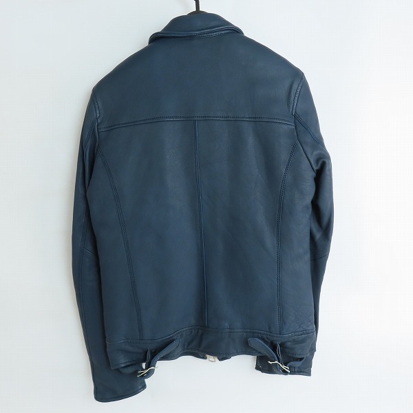 実際に弊社で買取させて頂いた【未使用】nano universe/ナノユニバース 羊革 VINTAGE SINGLE RIDERS/シングルライダースジャケット NUC53L00531SH/Sの画像 1枚目