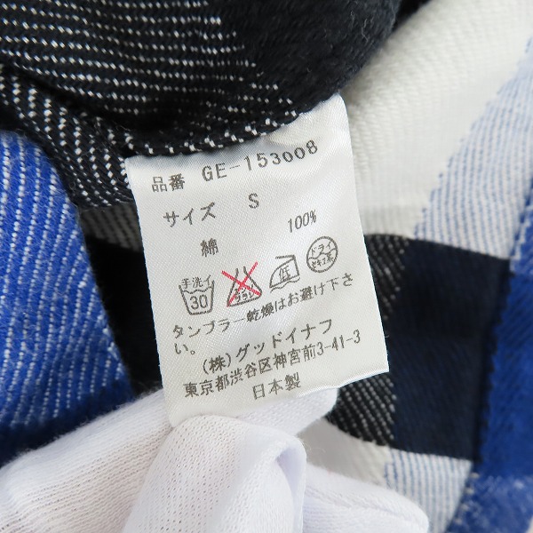 実際に弊社で買取させて頂いたGOODENOUGH/グッドイナフ BUFFALO LINE S/S SHIRT バッファローチェックシャツ GE-153008/Sの画像 3枚目