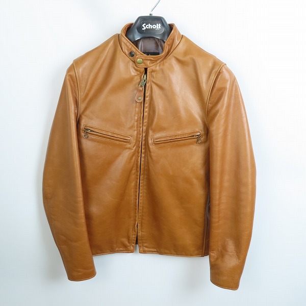 実際に弊社で買取させて頂いたSchott/ショット USA製/60S復刻 カウレザー シングルライダース ジャケット 7009/34