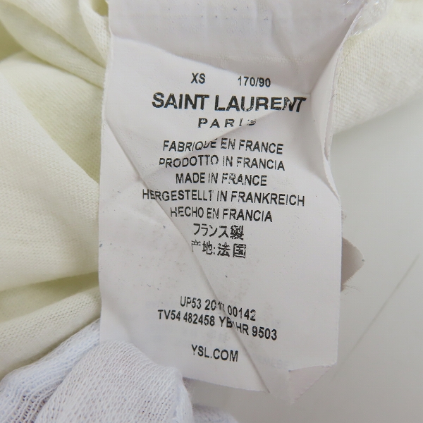 実際に弊社で買取させて頂いた【JPタグ】SAINT LAURENT PARIS/サンローランパリ Black Martini Cat 半袖Tシャツ 482458/XSの画像 3枚目