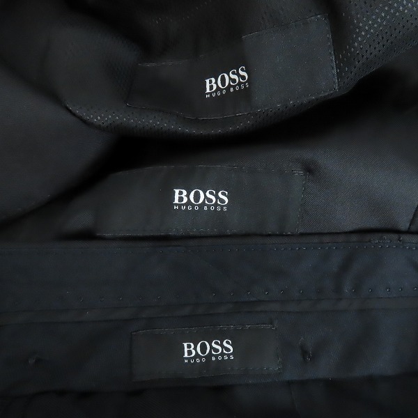 実際に弊社で買取させて頂いたHUGO BOSS/ヒューゴボス スリーピース ジャケット/ベスト/パンツ ブラック セットアップ /UK48/UK46の画像 2枚目