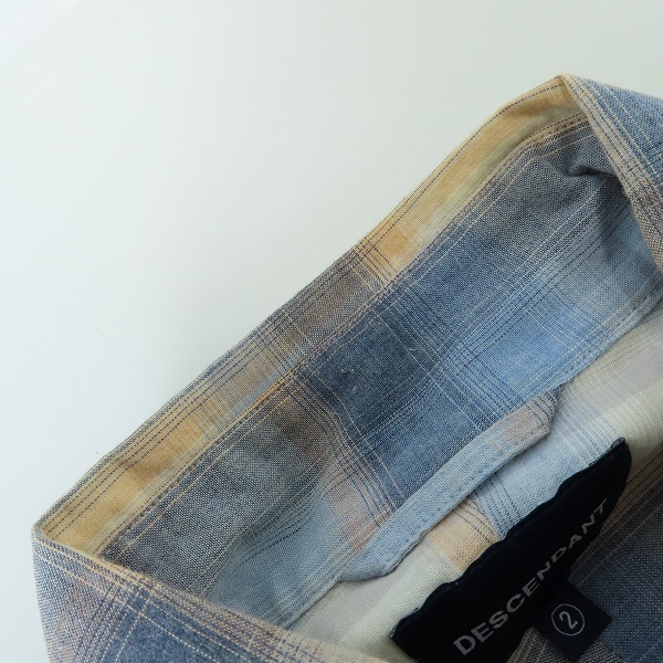 実際に弊社で買取させて頂いたDESCENDANT/ディセンダント チェック柄 半袖シャツ /2の画像 6枚目