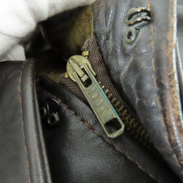 実際に弊社で買取させて頂いたSCHOTT/ショット A-2 レザーフライトジャケット/42の画像 5枚目