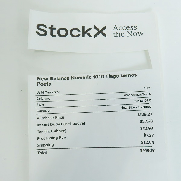 実際に弊社で買取させて頂いたPoets×NEW BALANCE/ポエッツ×ニューバランス Numeric Tiago Lemos 1010/ヌメリック ティアゴ レモス 1010 NM1010PO/28.5の画像 7枚目