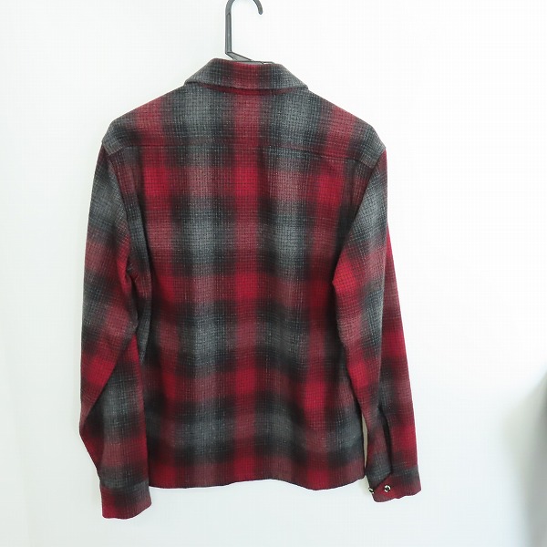 実際に弊社で買取させて頂いたBlack Top/ブラックトップ チェック柄 長袖ボタンシャツ レッド系/ブラック/グレー/Sの画像 1枚目