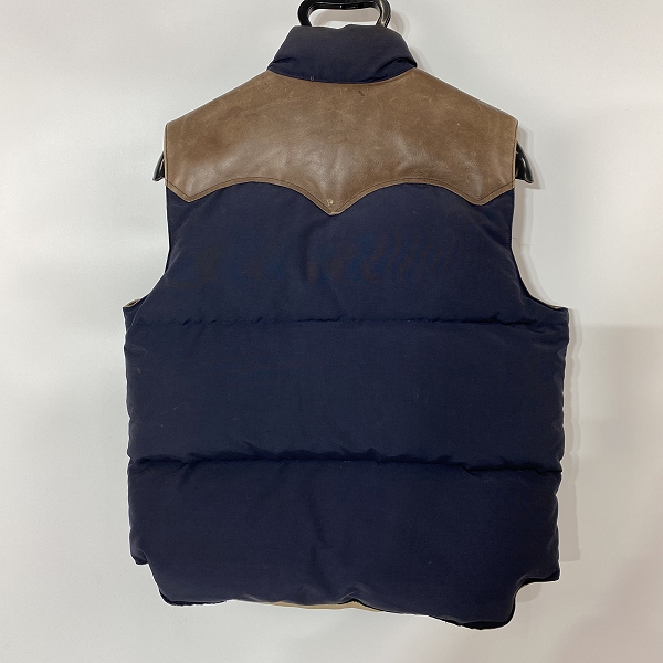実際に弊社で買取させて頂いたSUGAR CANE/シュガーケーン レザー切替 ダウンベスト SC11597/Mの画像 1枚目
