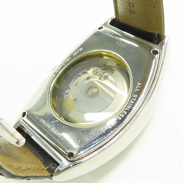実際に弊社で買取させて頂いたLoree Rodkin/ローリーロドキン 3332 デイト/裏スケ/自動巻き/レザーベルト 腕時計の画像 4枚目