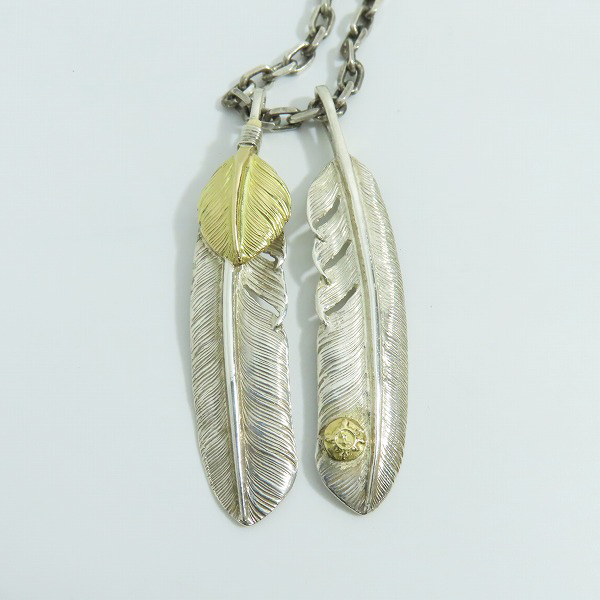 実際に弊社で買取させて頂いたFIRST ARROWS/ファーストアローズ 先金K18 フェザー/メディスンホイール/フラワー ペンダント チャーム ネックレス セットの画像 3枚目