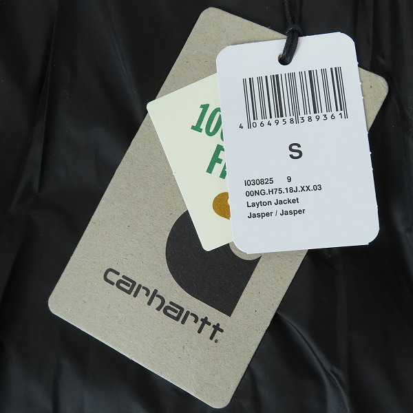 実際に弊社で買取させて頂いた【未使用】Carhartt/カーハート Corduroy Puffer LAYTON JACKET Jasper コーデュロイ ジャケット /Sの画像 7枚目