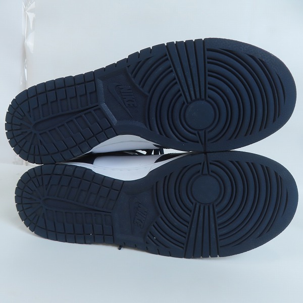 実際に弊社で買取させて頂いたNIKE/ナイキ DUNK HI RETRO CHAMPIONSHIP NAVY/ダンクハイ チャンピオンシップ ネイビー DD1399-104/27.5の画像 2枚目