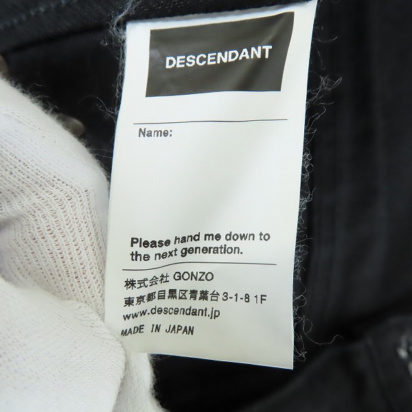 実際に弊社で買取させて頂いたDESCENDANT/ディセンダント ブラックデニムパンツ/3の画像 3枚目