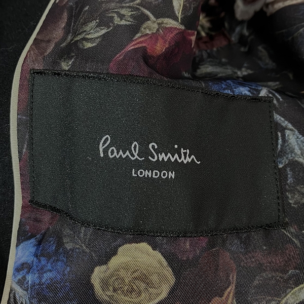 実際に弊社で買取させて頂いたPaul Smith/ポールスミス 裏地フラワー柄 ウールチェスターコート PL-IS-75889/Lの画像 3枚目