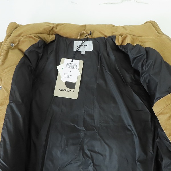 実際に弊社で買取させて頂いた【未使用】Carhartt/カーハート Corduroy Puffer LAYTON JACKET Jasper コーデュロイ ジャケット /Sの画像 6枚目