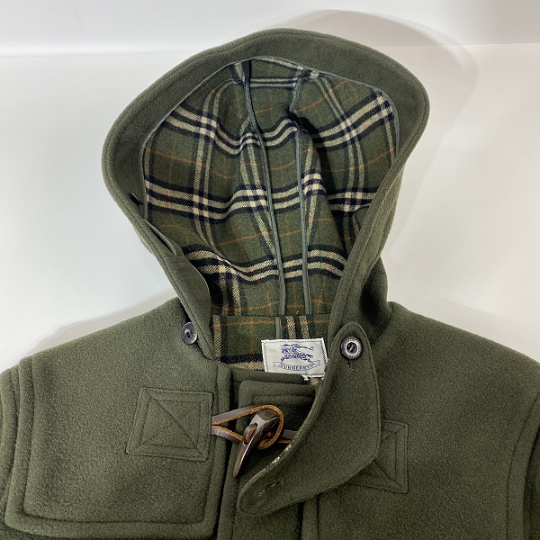 実際に弊社で買取させて頂いたBURBERRY’S/バーバリーズ ダッフルウールコート グリーン BN258-166 160Aの画像 2枚目