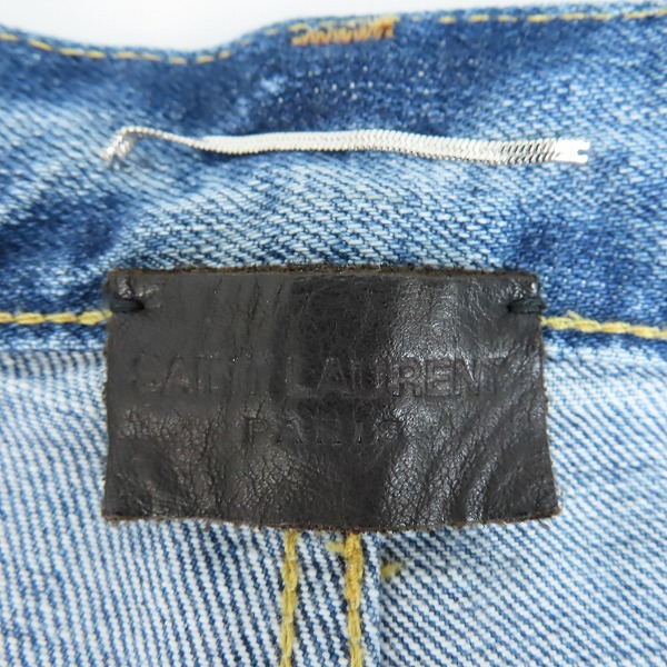 実際に弊社で買取させて頂いたSAINT LAURENT PARIS/サンローランパリ デニムパンツ 500167 YA862/38の画像 4枚目