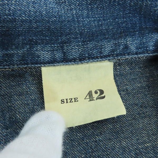 実際に弊社で買取させて頂いたBUZZ RICKSON'S/バズリクソンズ 10oz DENIM WORK JACKET "P.W"PAINT ペイント デニム ワーク ジャケット BR12686/42の画像 2枚目