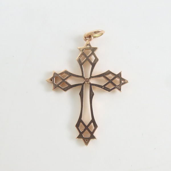 実際に弊社で買取させて頂いたDEAL DESIGN/ディールデザイン K10 スターブレイドクロスペンダント 394172の画像 2枚目