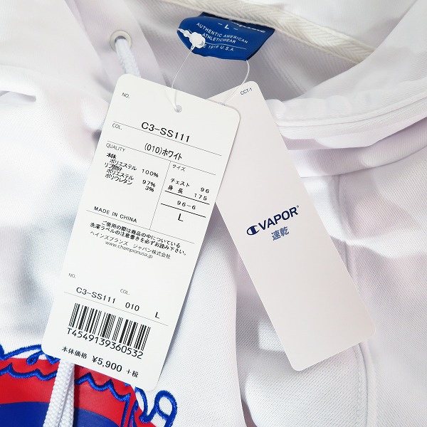 実際に弊社で買取させて頂いた 【未使用】Champion/チャンピオン プルオーバースウェットパーカー C3-SS111 Lの画像 3枚目