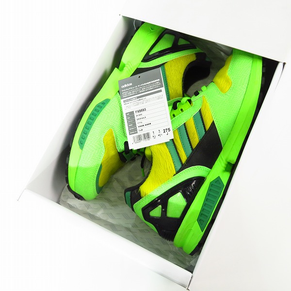 実際に弊社で買取させて頂いたatmos×adidas/アトモス×アディダス ZX 8000 “G-SNK 3” ハラコ切替 ローカット スニーカー FX8593/27.5の画像 8枚目