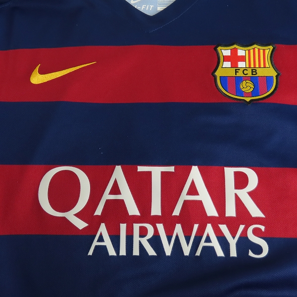 実際に弊社で買取させて頂いたNIKE/ナイキ FCバルセロナ 15/16シーズン レプリカユニフォーム #10 メッシ Lの画像 4枚目