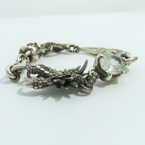 実際に弊社で買取させて頂いた【ギャラ付き】BloodyMary/ブラッディマリー ナイトレイブンブレスレット w/ホワイトトパーズの画像 1枚目