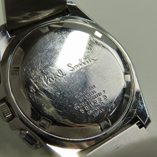 実際に弊社で買取させて頂いたPaul Smith/ポールスミス クォーツ クロノグラフ 腕時計 0520-T002161 Yの画像 4枚目