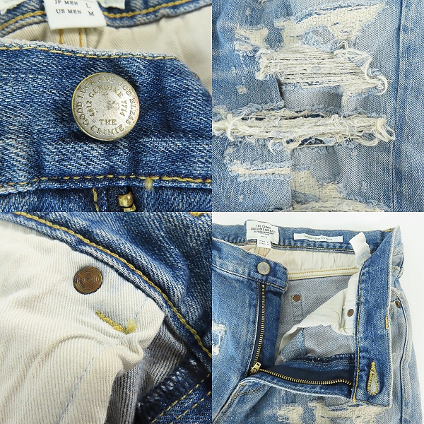 実際に弊社で買取させて頂いたCRIMIE/クライミー BORN FREE SUPER CLASH DENIM JEANS ダメージ加工 デニムパンツ CR1-02A1-PL05 /Lの画像 7枚目