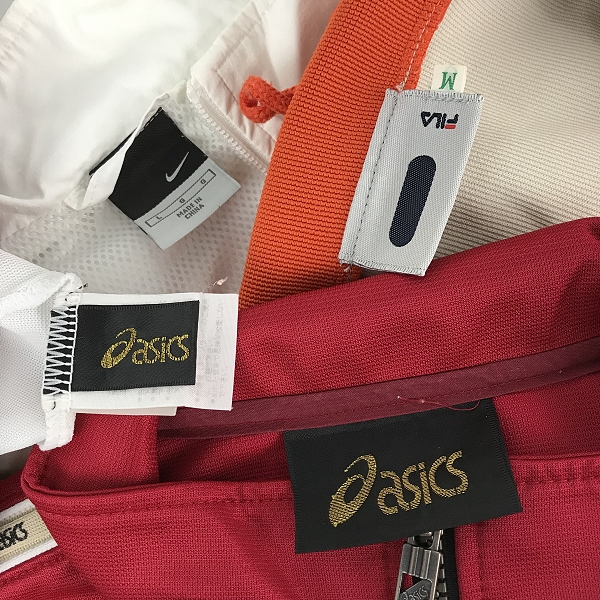 実際に弊社で買取させて頂いた【おまとめ】NIKE/ナイキ FILA/フィラ ASICS/アシックス 他 ジャケット/パンツ/セットアップ