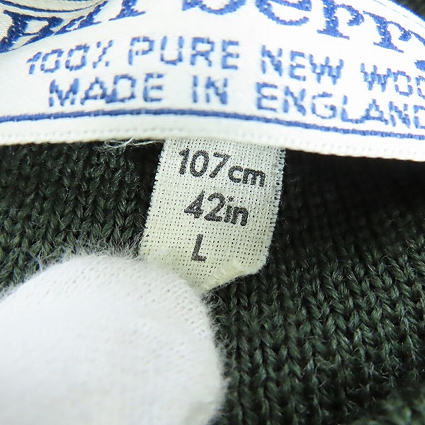 実際に弊社で買取させて頂いたBurberrys/バーバリー イングランド製 エルボーパッチ ショルダーパッチ ウール ニット/Lの画像 3枚目
