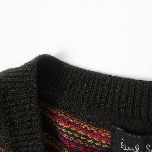 実際に弊社で買取させて頂いたPaul Smith/ポールスミス ニットベスト 総柄 Mの画像 5枚目