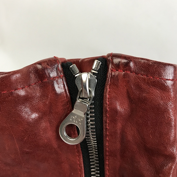 実際に弊社で買取させて頂いたBACKLASH/バックラッシュ イタリアンダブルショルダー 製品染 ライダース ジャケット 1254-16/3の画像 5枚目