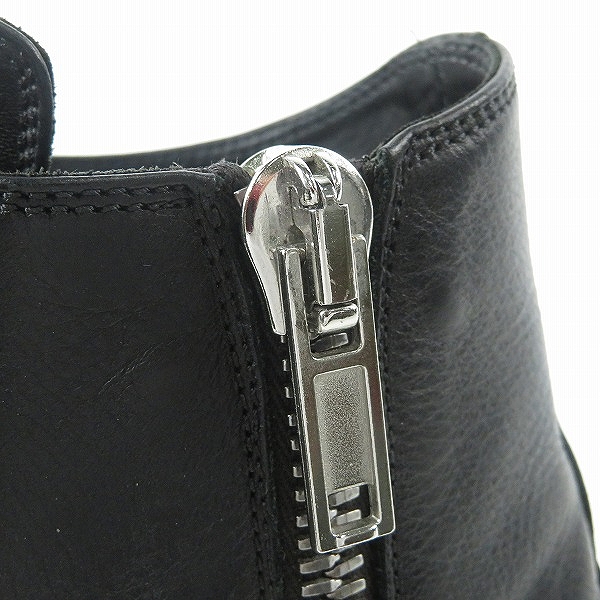 実際に弊社で買取させて頂いたRick Owens/リックオウエンス RAMONES ラモーンズ サイドジップ レザー スニーカー/42.5の画像 8枚目