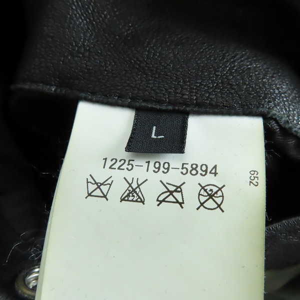 実際に弊社で買取させて頂いたBEAUTY&YOUTH UNITED ARROWS/ビューティ&ユース 羊革 レザーシングルライダースジャケット 1225-199-5894 Lの画像 3枚目