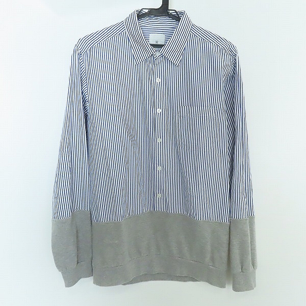 実際に弊社で買取させて頂いたuniform experiment/ユニフォームエクスペリメント スウェットドッキング 長袖シャツ UE-145021 /2