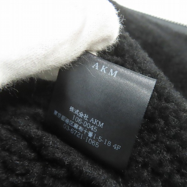 実際に弊社で買取させて頂いたAKM/エーケーエム  B-3 spanish mouton/RIBA lamb/ムートン レザー ジャケット B002/Mの画像 4枚目