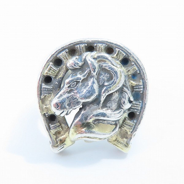 実際に弊社で買取させて頂いたBWL×MARK MAHONY/ビルウォールレザー×マークマホーニー ゴールドサダー ホースシューリング 20号の画像 1枚目