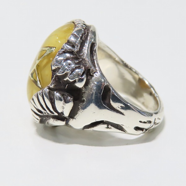 実際に弊社で買取させて頂いたALEX STREETER/アレックスストリーター 17年限定 デビルハートリング パウダーバルティックアンバー 13-13.5号の画像 2枚目