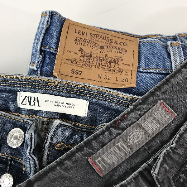 実際に弊社で買取させて頂いた【おまとめ】ZARA/ザラ  Levi's/リーバイス Dickies/ディッキーズ 他 デニムパンツ/ハーフパンツ 等