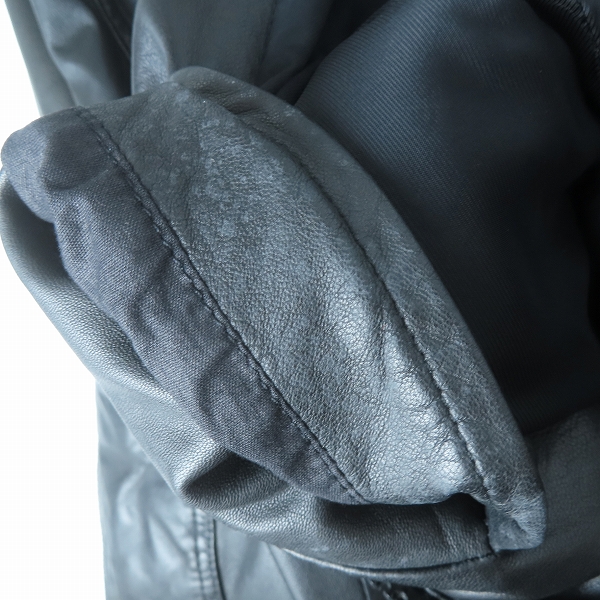 実際に弊社で買取させて頂いた【JPタグ】DIOR HOMME/ディオールオム 05SS エディ期 羊革/シープスキン レザーライダース 5EH5045113/44の画像 8枚目