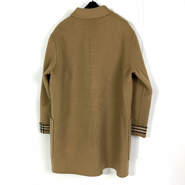 実際に弊社で買取させて頂いたBURBERRYS/バーバリーズ 裏地チェック柄 カシミア入り ウールステンカラーコート /7ARの画像 1枚目