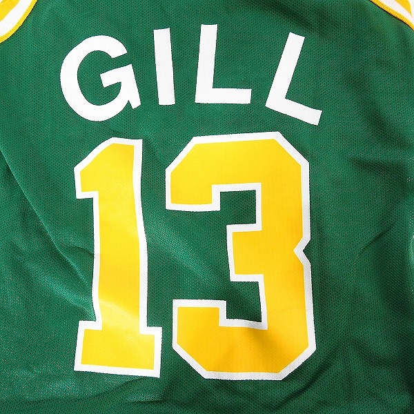 実際に弊社で買取させて頂いたCampion/チャンピオン NBA SONICS ソニックス  #13 GILL/ケンドールギル ゲームシャツ ユニフォーム 36の画像 6枚目