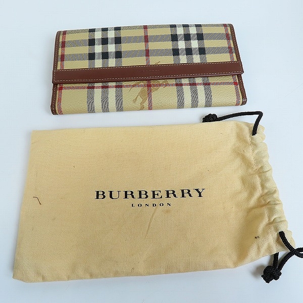 実際に弊社で買取させて頂いたBURBERRY/バーバリー チェック柄×ホース柄 長財布 の画像 6枚目