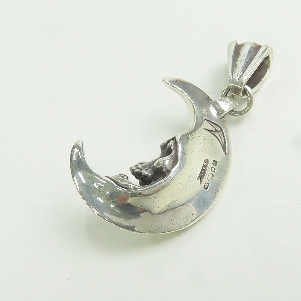 実際に弊社で買取させて頂いたCRAZY PIG/クレイジーピッグ SKULL IN THE MOON PENDANT/スカルインザムーンペンダント　の画像 1枚目