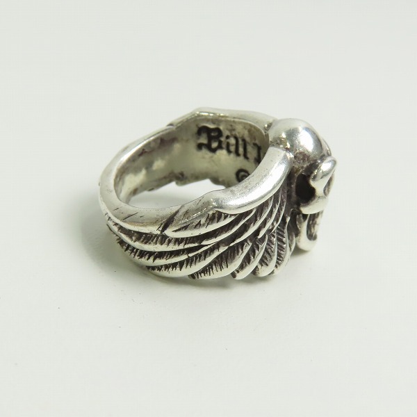 実際に弊社で買取させて頂いた【ギャラ付】BWL/ビルウォールレザー Wing w Good Luck Skull Ring/ウィング w グッドラックスカルリング/18号 の画像 4枚目